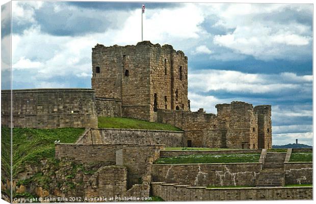 Tynemouth Castle and Priory Canvas Print by John Ellis