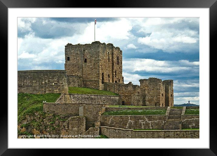 Tynemouth Castle and Priory Framed Mounted Print by John Ellis