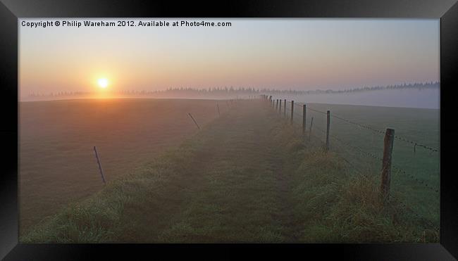 Sunrise at Horton Heath Framed Print by Phil Wareham