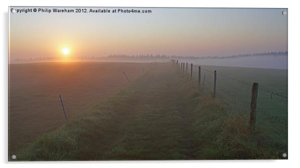 Sunrise at Horton Heath Acrylic by Phil Wareham