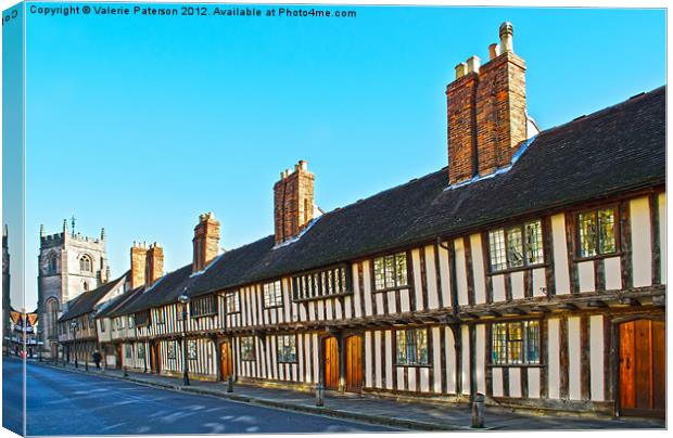 Timber Frame Houses Canvas Print by Valerie Paterson