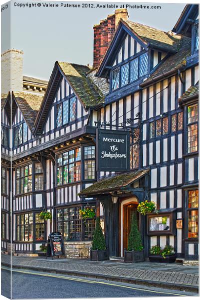 Stratford Upon Avon Timber Building Canvas Print by Valerie Paterson