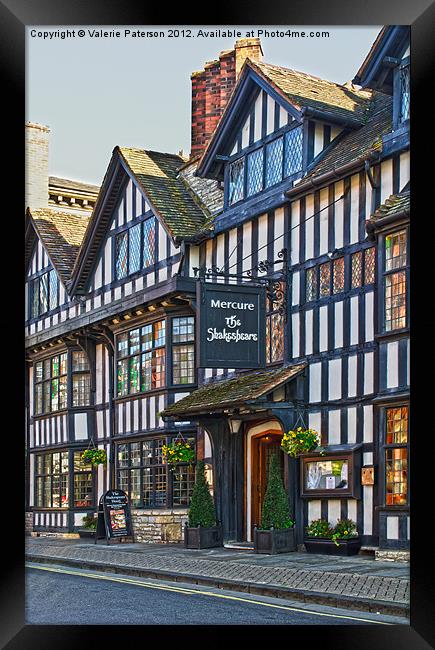 Stratford Upon Avon Timber Building Framed Print by Valerie Paterson
