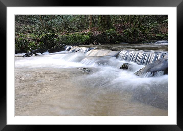 River Waterfall Framed Mounted Print by Ian Cocklin