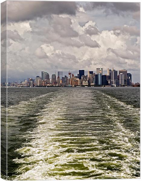 Leaving Manhattan (portrait) Canvas Print by Gary Eason