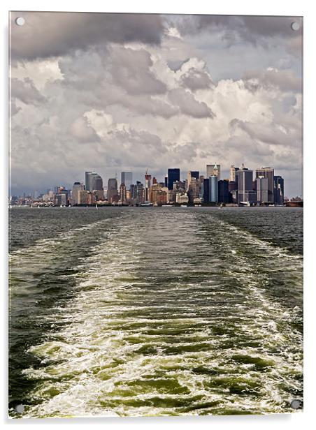 Leaving Manhattan (portrait) Acrylic by Gary Eason