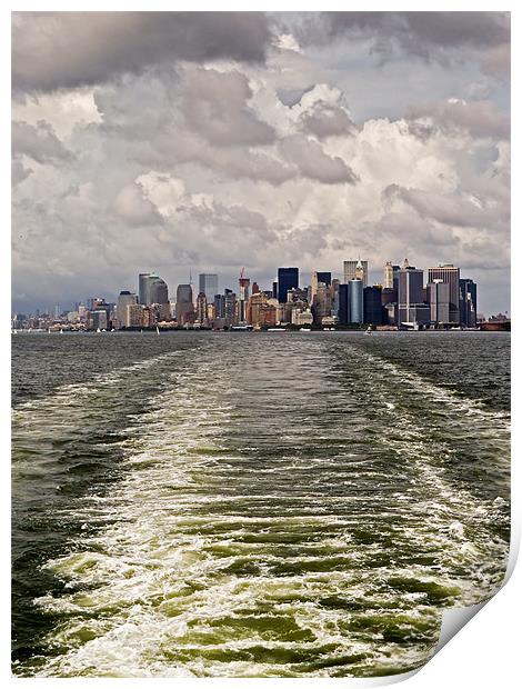 Leaving Manhattan (portrait) Print by Gary Eason