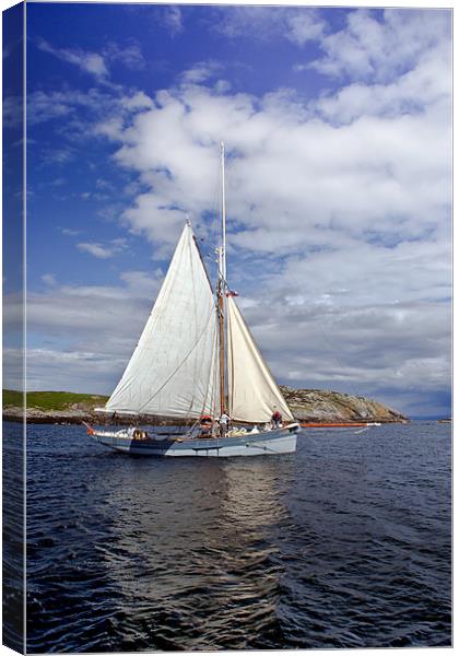 Traditional boat, Coll Canvas Print by Gary Eason