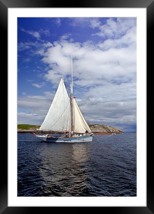 Traditional boat, Coll Framed Mounted Print by Gary Eason