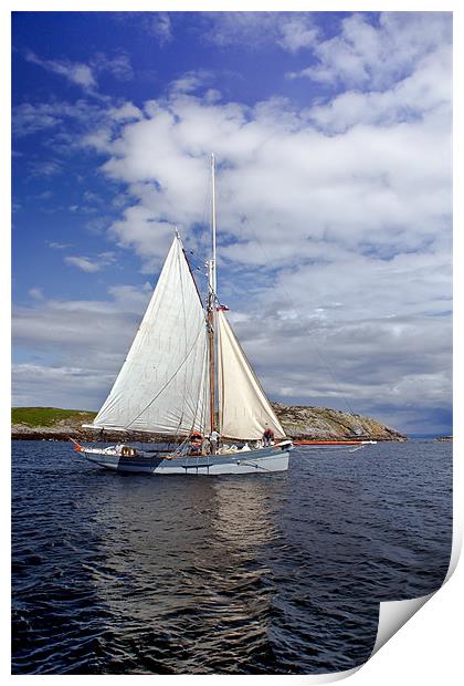 Traditional boat, Coll Print by Gary Eason