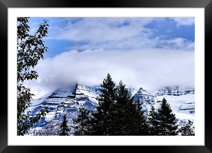 Cloud Covered Framed Mounted Print by Elaine Manley