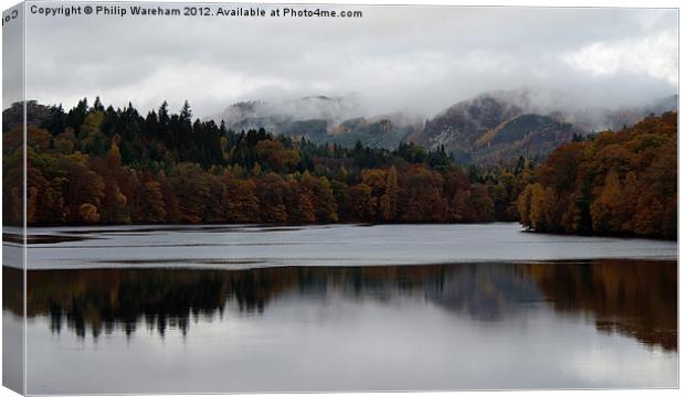 Misty Mountains of Pitlochry Canvas Print by Phil Wareham