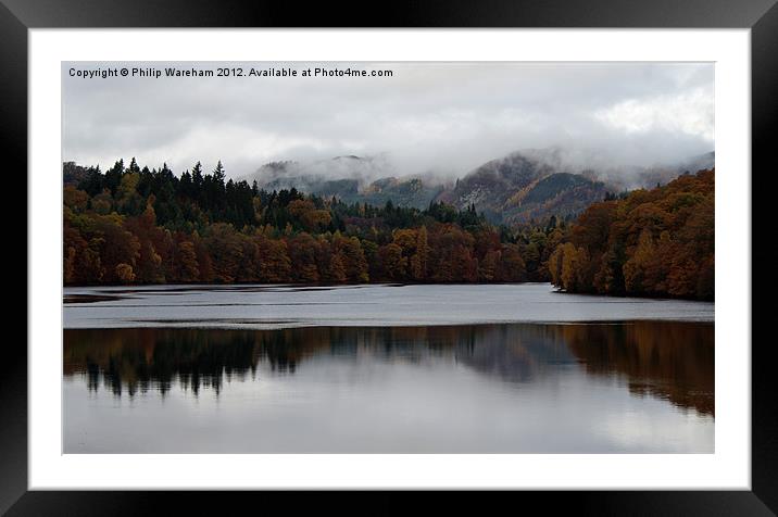 Misty Mountains of Pitlochry Framed Mounted Print by Phil Wareham