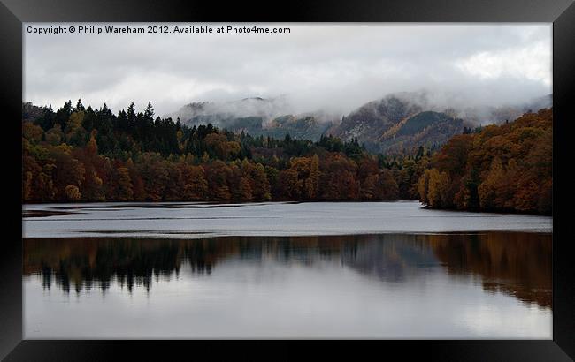 Misty Mountains of Pitlochry Framed Print by Phil Wareham