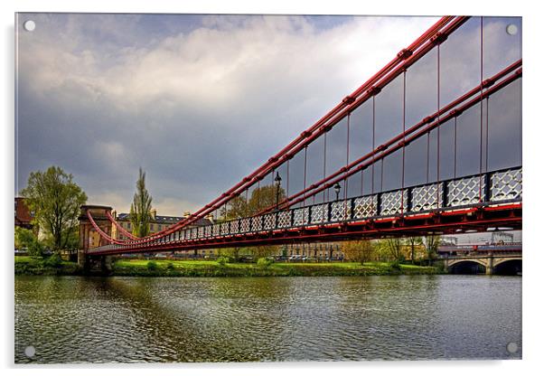 South Portland Street Suspension Bridge Acrylic by Tom Gomez