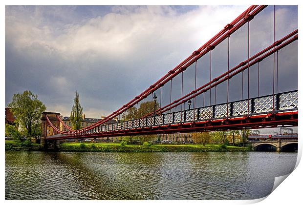 South Portland Street Suspension Bridge Print by Tom Gomez