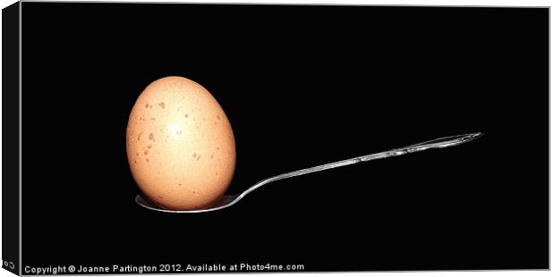 Egg & Spoon Canvas Print by Joanne Partington