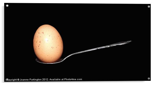 Egg & Spoon Acrylic by Joanne Partington