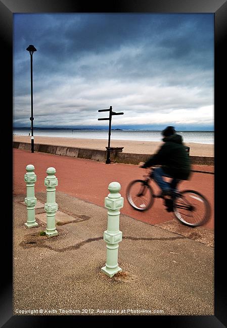 Promenade Cyclist Framed Print by Keith Thorburn EFIAP/b