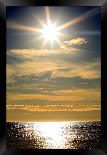 The Perfect Sun Framed Print by Louise Godwin