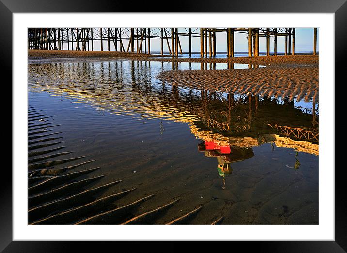 North Pier Reflections Framed Mounted Print by Jason Connolly