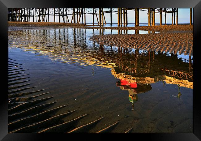North Pier Reflections Framed Print by Jason Connolly