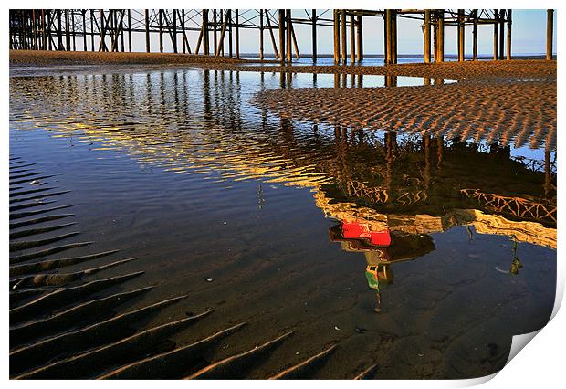 North Pier Reflections Print by Jason Connolly