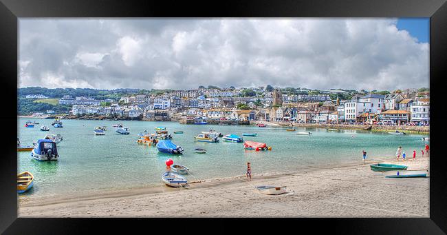 St Ives Bay Framed Print by Julie  Chambers