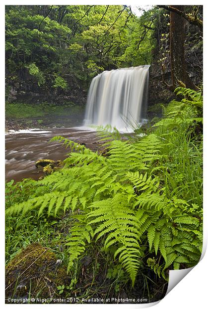 Sgwd yr Eira Waterfall Print by Creative Photography Wales