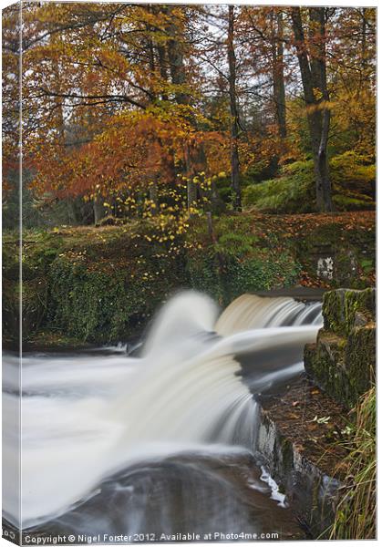 Taf Fechan Waterfall Canvas Print by Creative Photography Wales