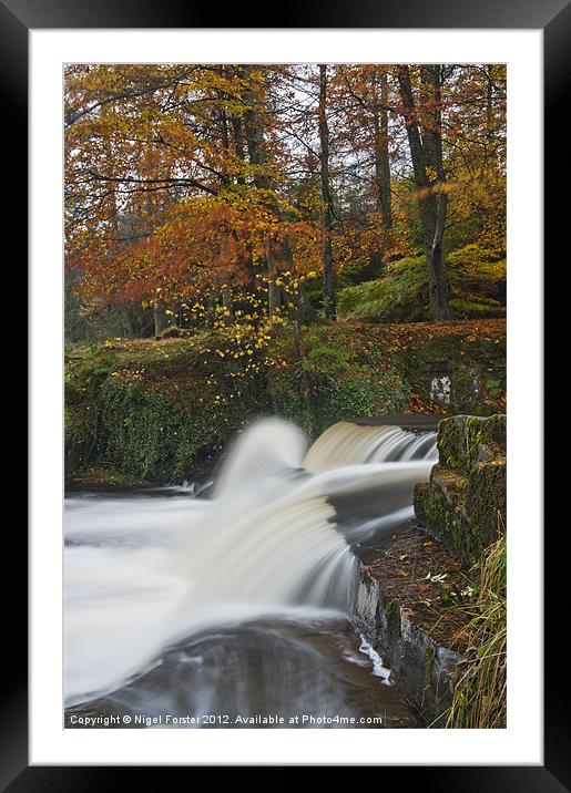 Taf Fechan Waterfall Framed Mounted Print by Creative Photography Wales