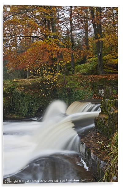 Taf Fechan Waterfall Acrylic by Creative Photography Wales
