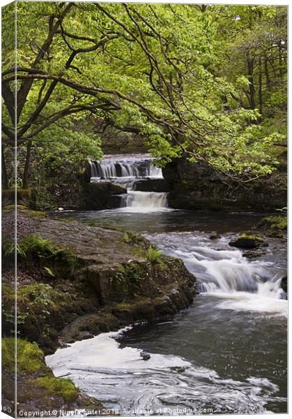 Sgwd Ddwll Waterfall Canvas Print by Creative Photography Wales