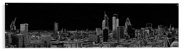 City of London panorama Acrylic by Gary Eason