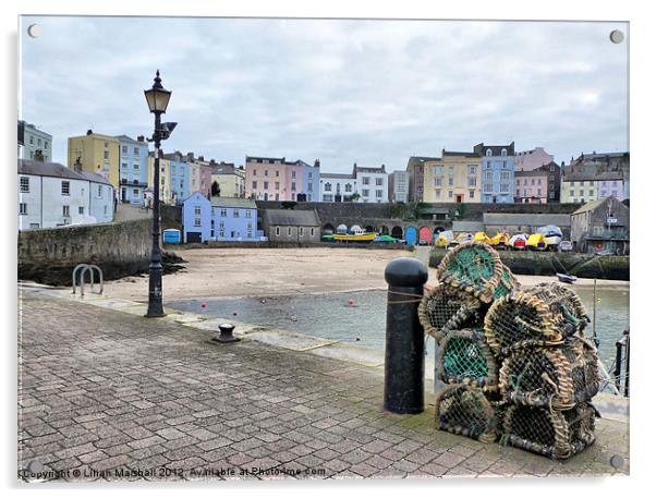 Tenby Harbour. Acrylic by Lilian Marshall