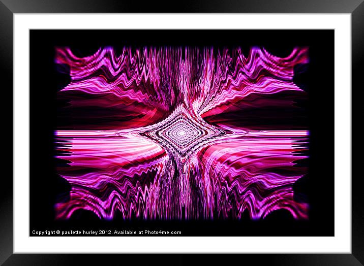Abstract.Purple Flame. Framed Mounted Print by paulette hurley
