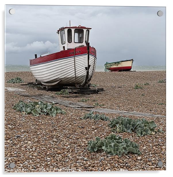Rebecca, Dungeness, Kent Acrylic by Dave Turner