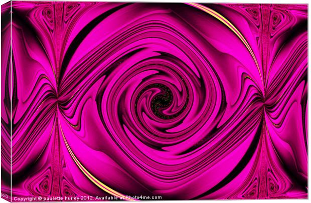 Abstract Pink Swirl. Canvas Print by paulette hurley