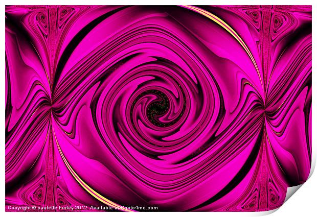 Abstract Pink Swirl. Print by paulette hurley
