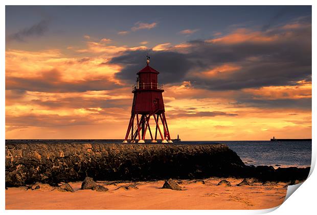 south shields sunrise Print by Northeast Images
