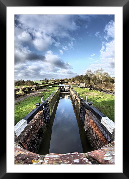 Canal lock Framed Mounted Print by Tony Bates