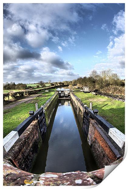 Canal lock Print by Tony Bates