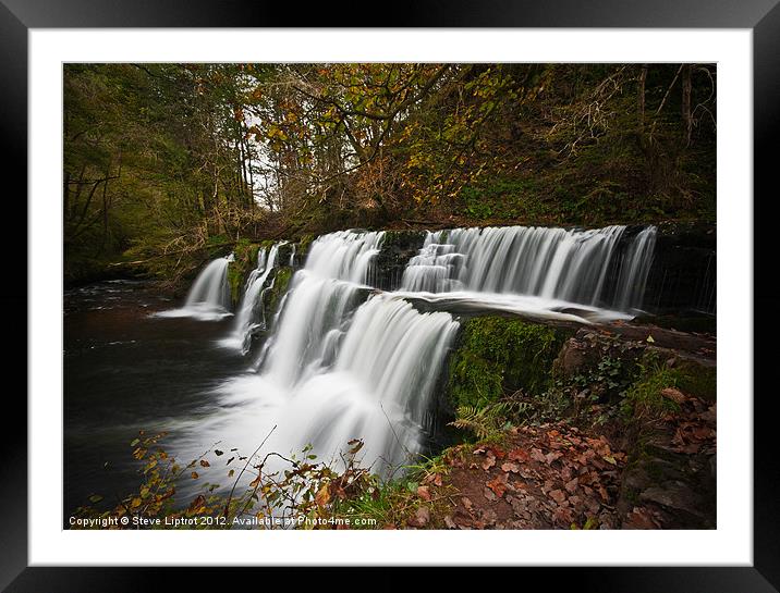 Sgwd y Pannwr – The ‘fall of the fuller’ Framed Mounted Print by Steve Liptrot