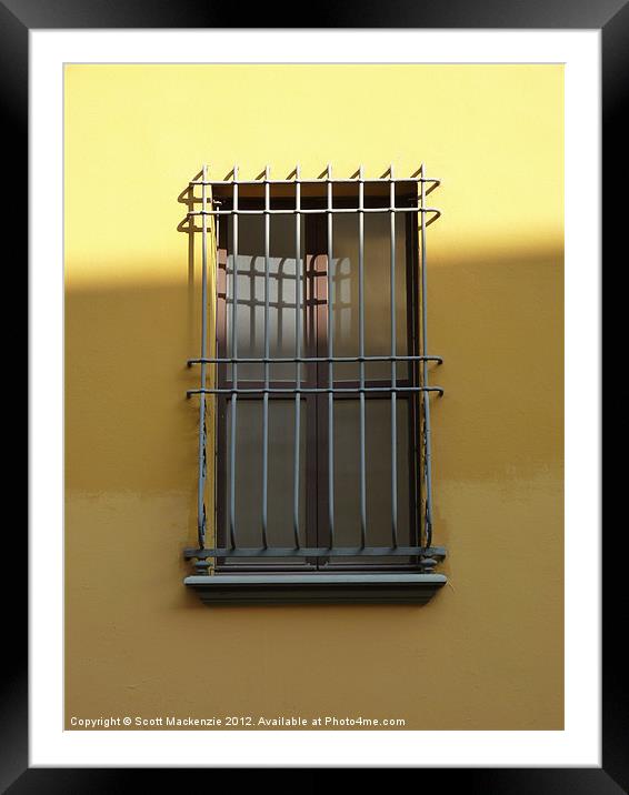 Italian Window Framed Mounted Print by Scott Mackenzie