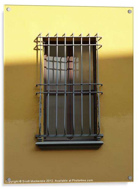 Italian Window Acrylic by Scott Mackenzie