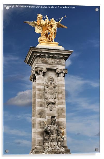 Paris Statue. Acrylic by Matthew Bates