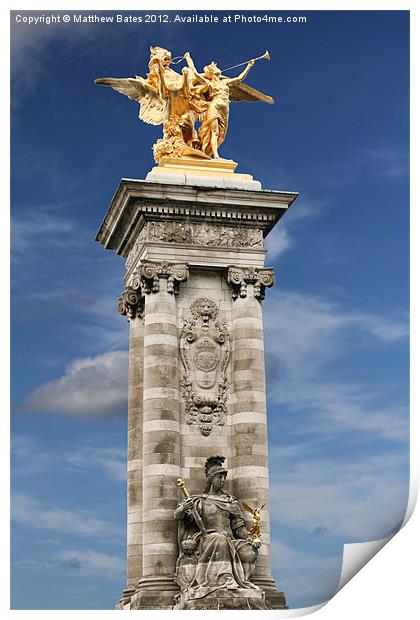 Paris Statue. Print by Matthew Bates