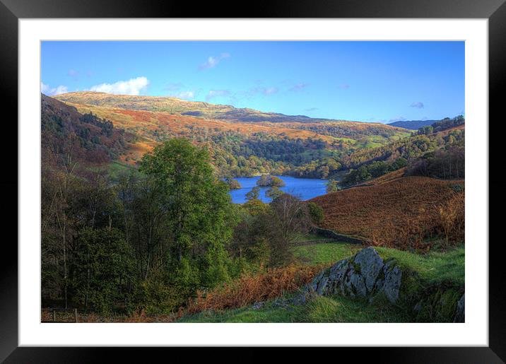 Rydal Water Framed Mounted Print by Roger Green