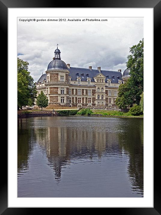 Chateau Serrant in the Loire Valley Framed Mounted Print by Gordon Dimmer