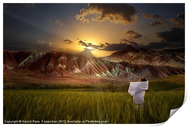 warm rays of hope Print by Hamid Reza  Farzandian